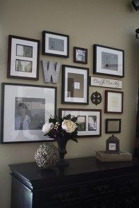 Cute picture frame collage–this is what I'm doing to your wall;)