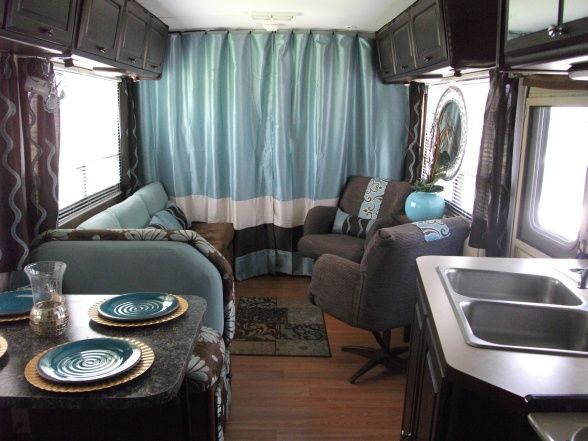 DIY Glam RV Remodel with Tufted Wall, Updated our 25 year old RV from mauve &quo