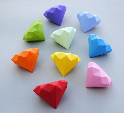 DIY Origami Diamonds