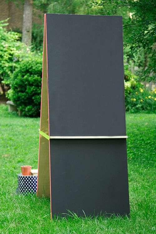 DIY The Ultimate Craft Center all summer Long! Blackboard on one side paint stat