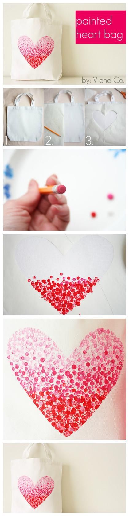 DIY Valentine Tote Bag – easy and fun to make with kids!