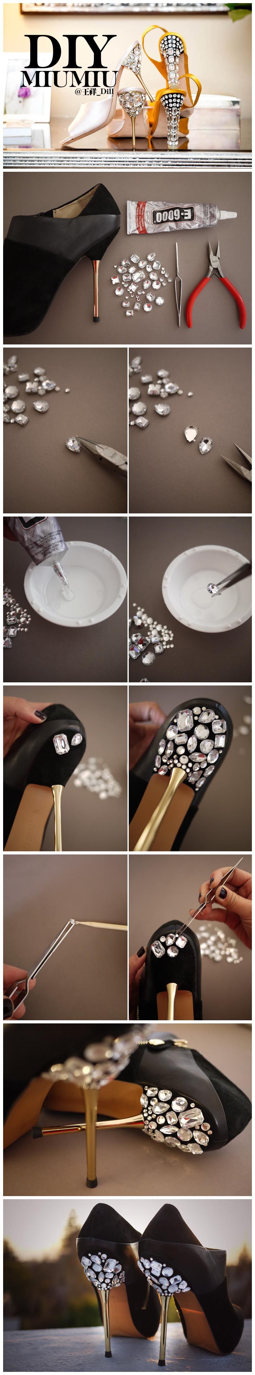 DIY put your own sparkles on shoes