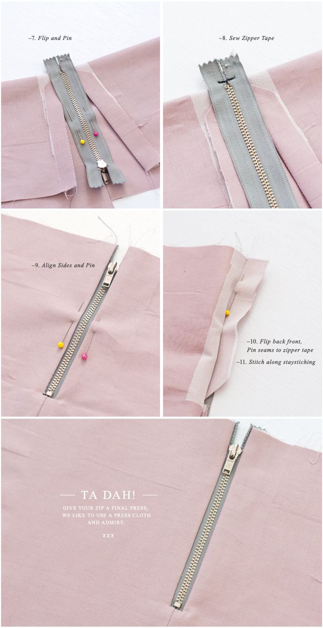 DIY: sew an exposed zipper