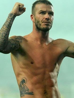 David Beckham // Tattoo sleeves. Damn.