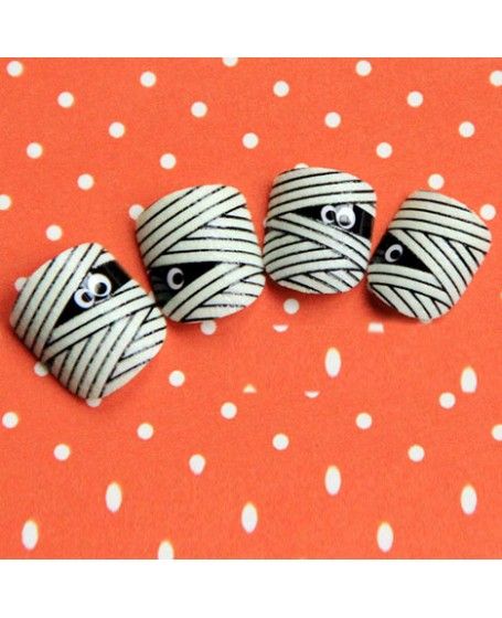 Decorate your nails with these cartoon mummy design false nails for wedding, par