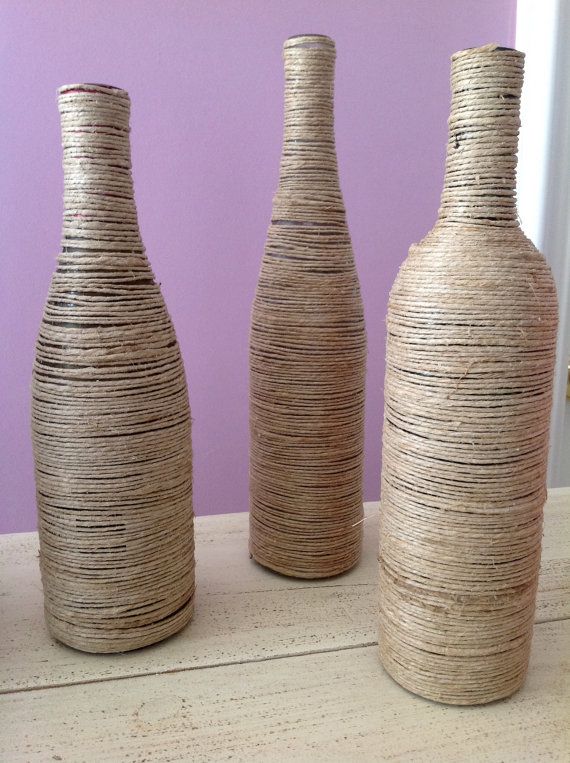 Decorative Wine Bottles  All Twine by AllyssaKate on Etsy, $10.00
