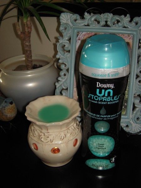 Downy Unstoppables in wax burner…house smells like fresh laundry!