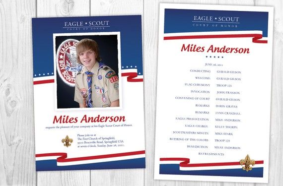 Eagle scout invitation/program