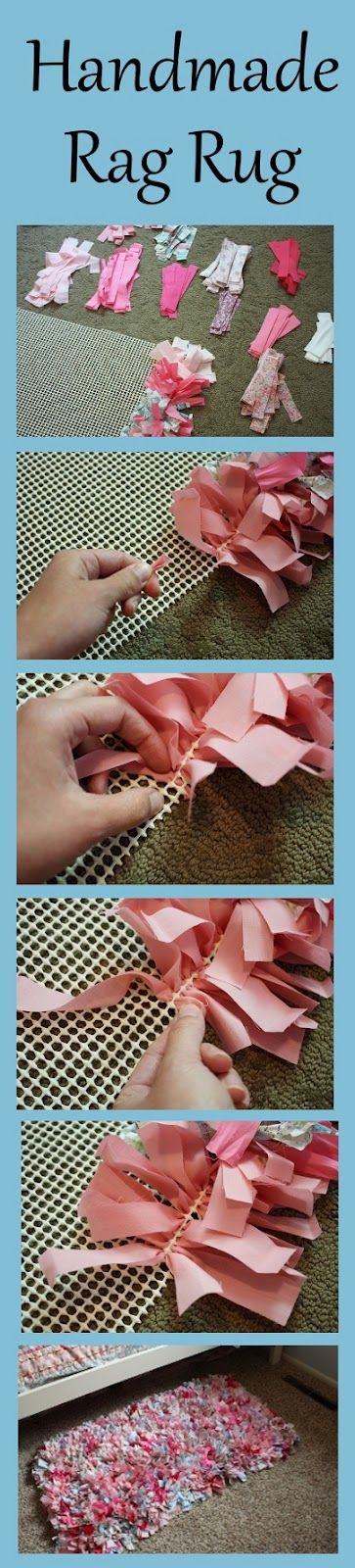 Easy rag rug tutorial. Perfect use for scrap fabric! – so smart to use a rug und