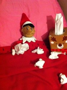 Elf on the shelf takes a sick day