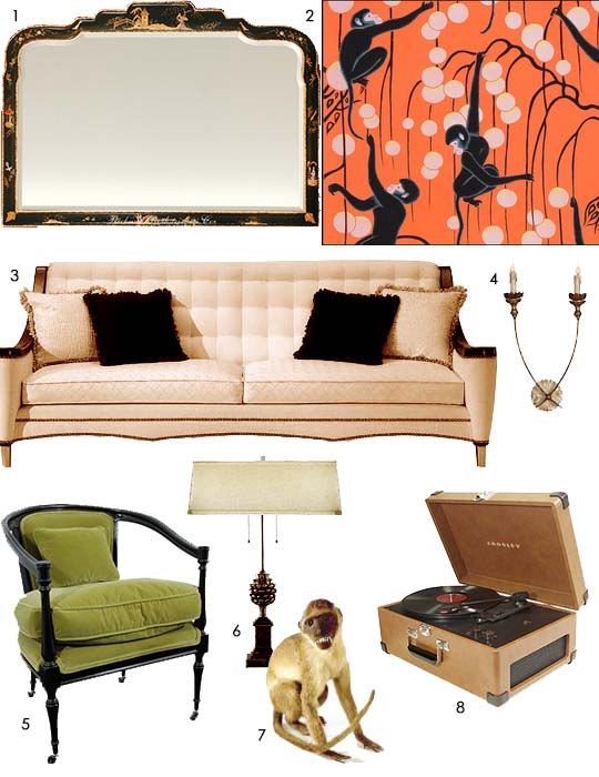 Elizabeth's Art Deco Monkey House Dream Living Room Inspiration