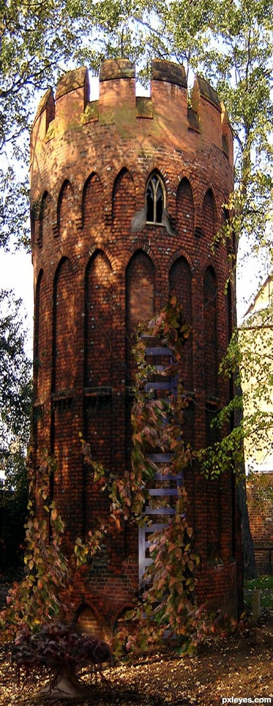 Every garden should come with a tower for dreaming & reading (;