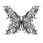 Filigree Butterfly Tattoo by ~Quicksilverfury on deviantART