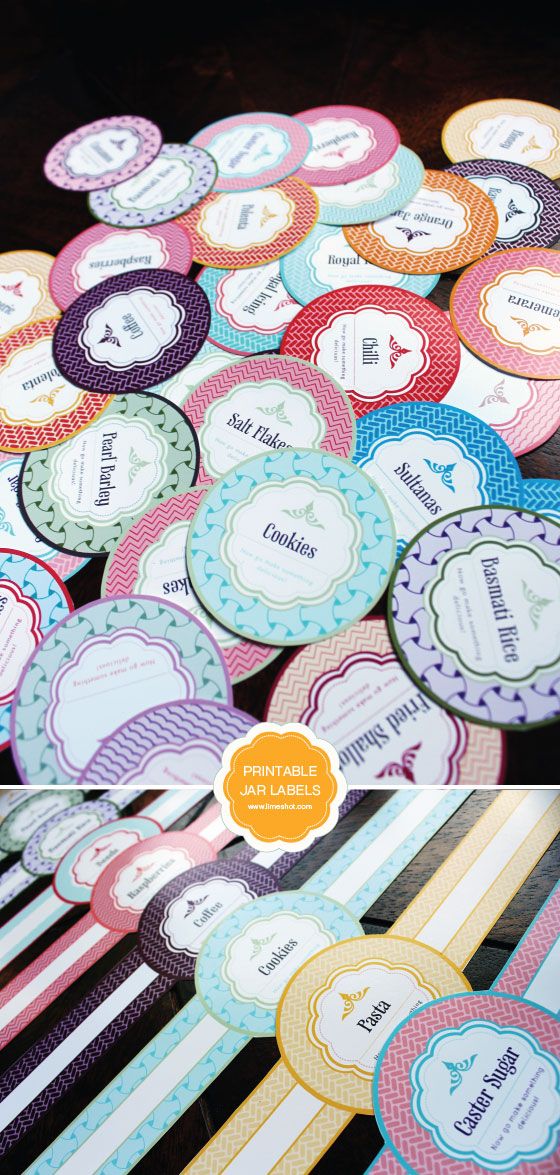 Free Printable Mason Jar Labels, including blanks. These are so pretty.