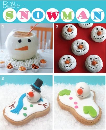 Fun Snowmen treats! #food #christmas #holidays #diy