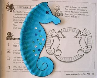 Fun summer craft! -Sea horses from paper plates