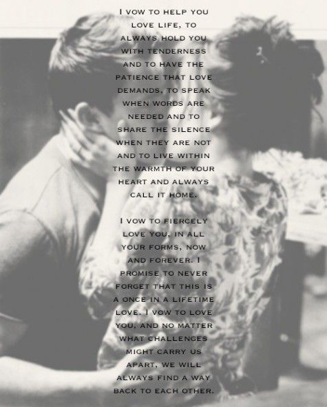 GREATEST VOWS EVER.