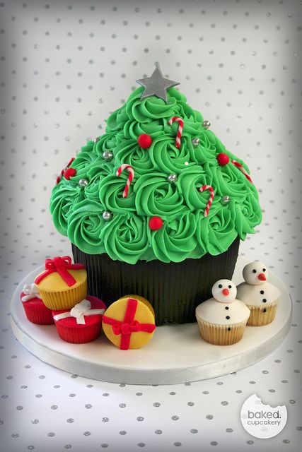 Giant Cupcake Christmas Tree