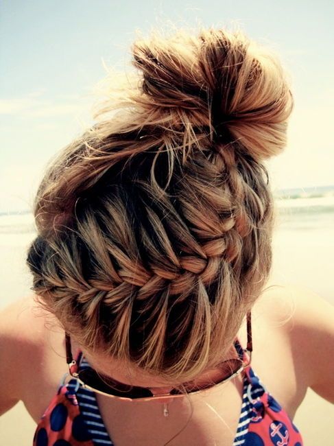 Great style to keep your hair out of your face!:)