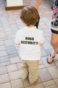 Haha … Perfect ring bearer outfit for the rehearsal dinner!
