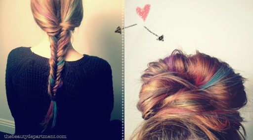 Hairstyles with Chalk-Dyed Hair!