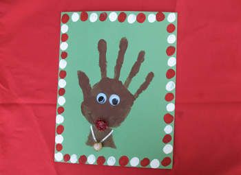 Handprint Rudolph – adorable!