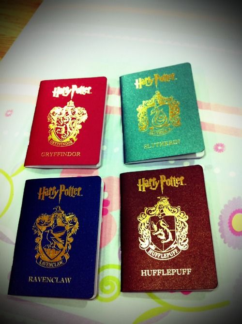 Harry Potter Hogwarts Houses Passport cases.