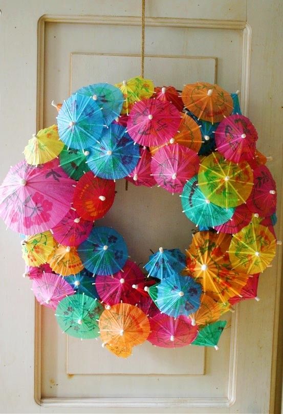 Hawaiian Luau inspired wreath