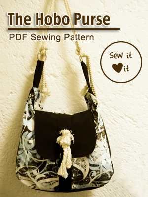 Hobo Purse Sewing Pattern + Tutorial