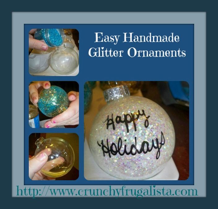 Holiday Crafts for Kids: Homemade Glitter Ornaments