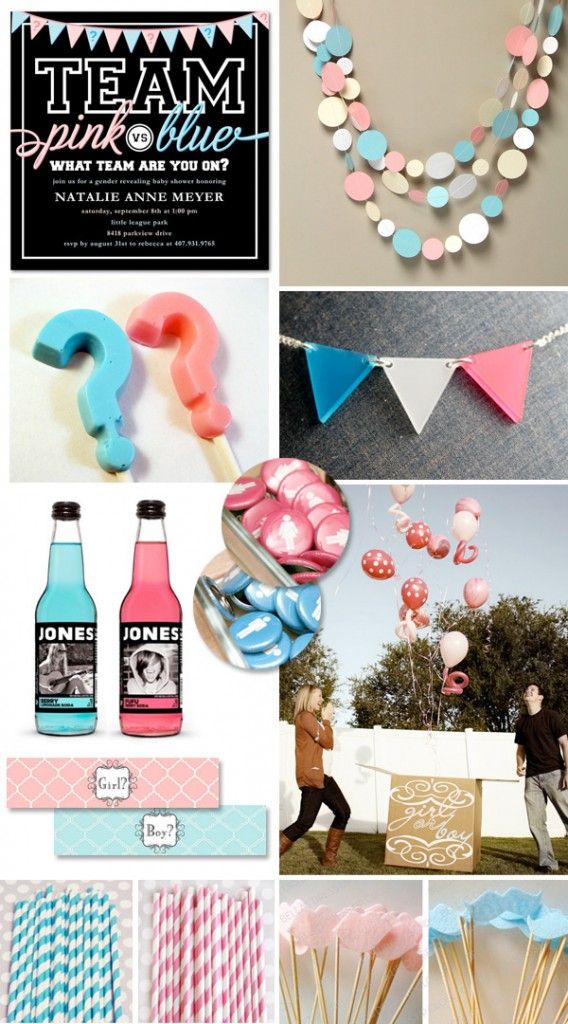 How cute! A Boy vs. Girl baby shower. The guest pick a team during the shower de