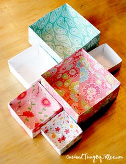 How to make a simple homemade gift box!  No glue, tape, staples, etc. required!