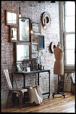 Industrial vintage frames – Been wanting to make this anthropologie mirror wall