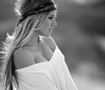 Inspiring picture black and white, blonde, bohemian, fashion, girl. Resolution: