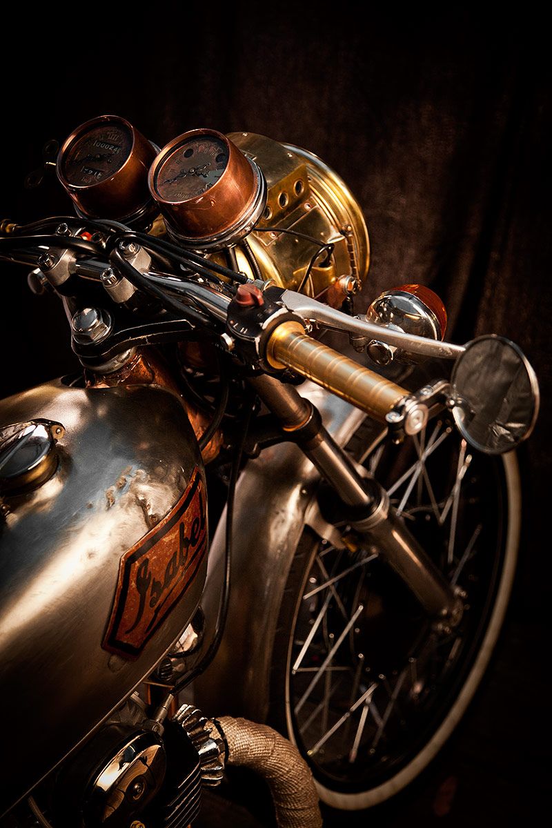 Isabel, the steampunk cafe racer.
