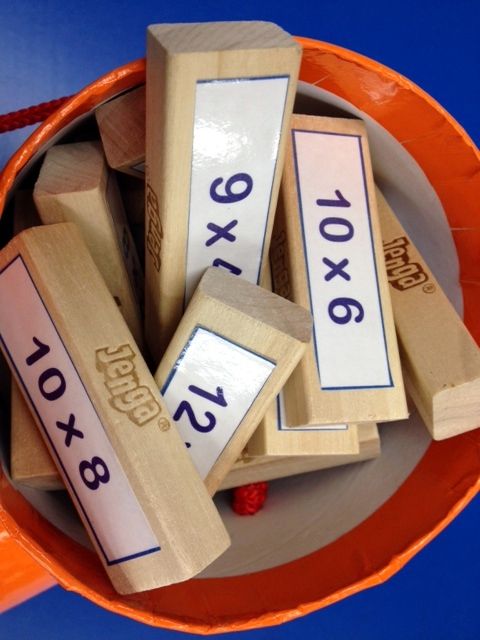Jenga Math (indoor recess...kids will love it!) You can also write in sharpie on