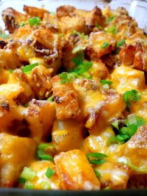 Joyously Domestic: Roasted Ranch Potatoes with Bacon and Cheese