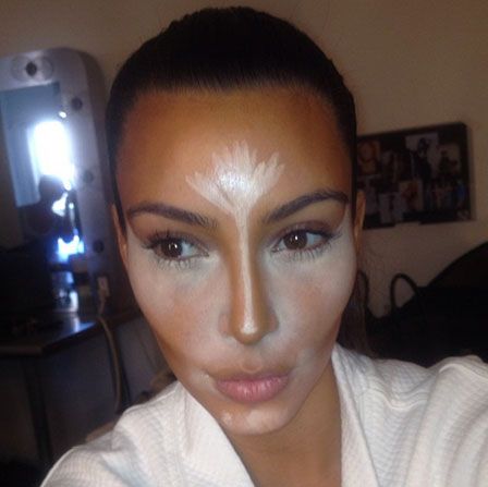 Kim K's magic secret to having a beautiful angular face! It's all in the