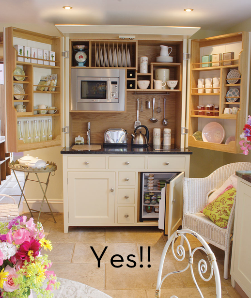 ~Kitchen in a cupboard…perfect for a rebuilt vintage tiny trailer~