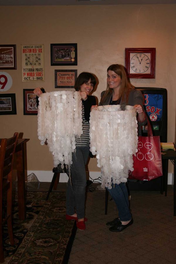 Learn to make wax paper chandeliers. Would be great for a wedding reception or f