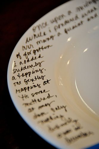 Love this!  Buy plates from Dollar Store, write things like, Night Before Christ