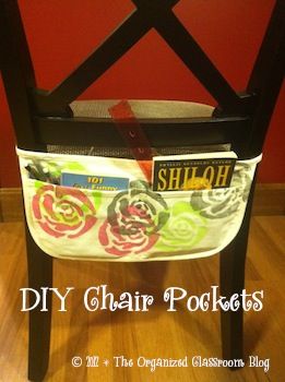Make Your Own {No Sew} Chair Pockets! – The Organized Classroom Blog…I think I