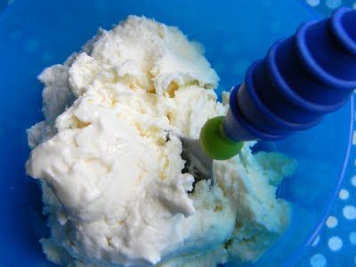 Make homemade ice cream in a pint zip-loc bag. Takes 5 min.