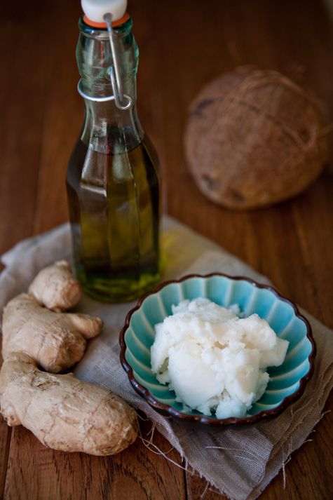 Make your own scrub with ginger, sugar and coconut oil.
