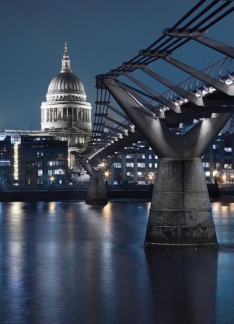 Millennium Bridge and St. Paul's, London