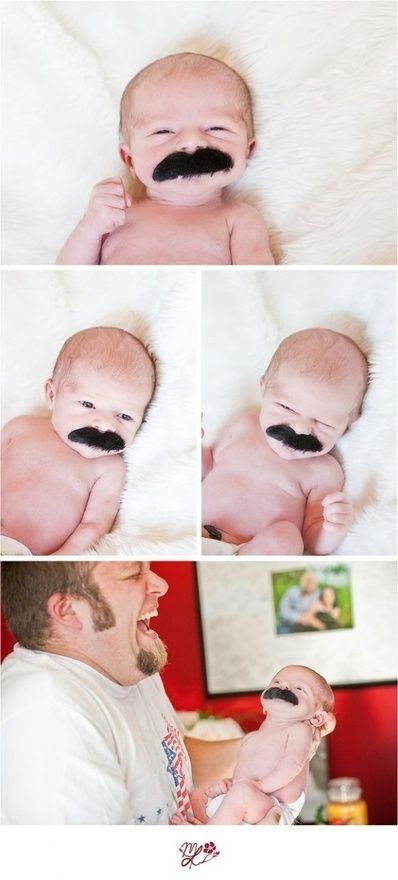Mustache on a pacifier. I would laugh for hours.