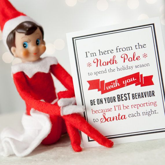 Notes from the Elf – DIY printable note cards.  Your elf can leave notes apologi