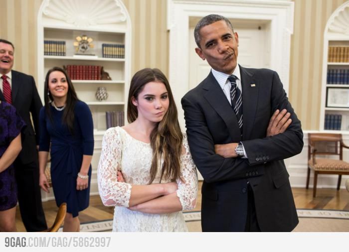 Obama and McKayla Maroney are not impressed.