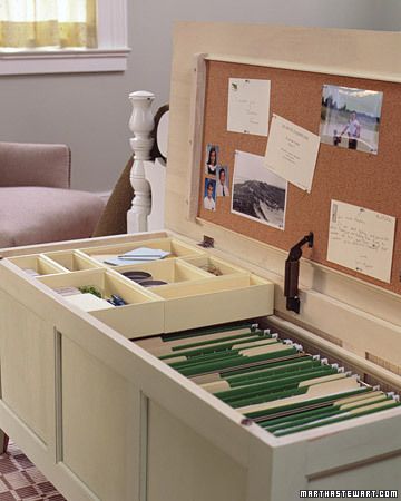 Office in a Chest
Transform a traditional piece of bedroom furniture into a mul