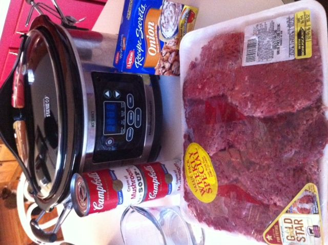 One Pinner said: Melt in your mouth crockpot cube steak ( I use one can cream of
